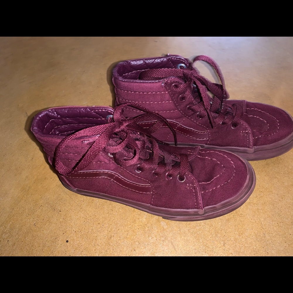 Vans like new, high tops.  Size 1.5 kids